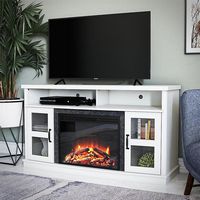 Ameriwood Home - Barrow Creek Fireplace Console - White - Left View