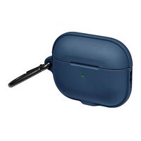 Insignia™ - Silicone Case for Apple AirPods Pro (2nd generation) (USB-C and Lightning) - Blue - Left View