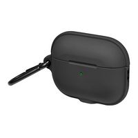 Insignia™ - Silicone Case for Apple AirPods Pro (2nd generation) (USB-C and Lightning) - Black - Left View