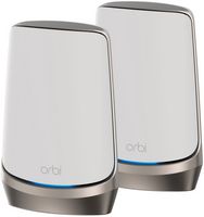 NETGEAR - Orbi 960 Series AXE11000 Quad-Band Mesh Wi-Fi 6E System (2-pack) - White - Left View