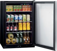 Frigidaire - 4.6 Cu. Ft. 138 12 oz. Can Capacity Beverage Center - Stainless Steel - Left View