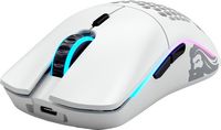 Glorious - Model O Minus Wireless Optical Honeycomb RGB Gaming Mouse - Wireless - Matte White - Left View