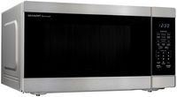 Sharp - 2.2 cu ft Stainless Family Size Countertop Microwave with Sensor cooking and  Inverter Te... - Left View