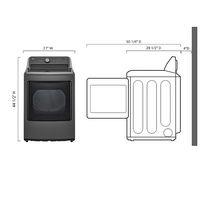 LG - 7.3 Cu. Ft. Gas Dryer with Sensor Dry - Middle Black - Left View