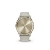 Garmin - vívomove Trend Hybrid Smartwatch 40 mm Fiber-Reinforced Polymer - Cream Gold Stainless S... - Left View