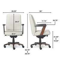 La-Z-Boy - Bennett Bonded Leather Executive High-Back Ergonomic Office Chair - White - Left View