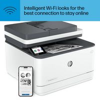 HP - LaserJet Pro MFP 3101fdw Wireless Black-and-White All-in-One Laser Printer - White - Left View