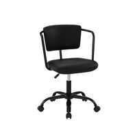 Walker Edison - Modern Office Chair with Arms - Black - Left View