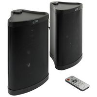iLive - Patio+ Bluetooth Indoor/Outdoor Water-Resistant Speakers (Pair) - Black - Left View