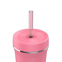 Takeya - 32-oz. Straw Tumbler - Pink Mimosa - Left View