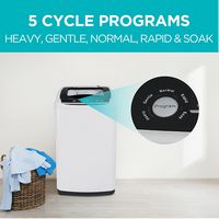 Black+Decker - Small Portable Washer,Portable Washer 0.9 Cu. Ft. with 5 Cycles, Transparent Lid &... - Left View