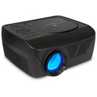 GPX - Mini Projector with Bluetooth & DVD Player - Black - Left View