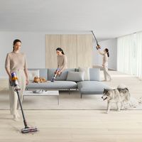 Dyson - V15 Detect Cordless Vacuum with 8 accessories - Yellow/Nickel - Left View