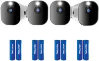 Night Owl - 10 Channel 4 Camera Wire Free 1080p 1TB NVR Security System - White - Left View