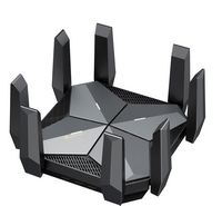 TP-Link - Archer AXE300 AXE16000 Quad-Band Wi-Fi 6E Router - Black - Left View