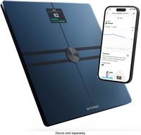 Withings - Body Comp Complete Body Analysis Smart Wi-Fi Scale - Black - Left View