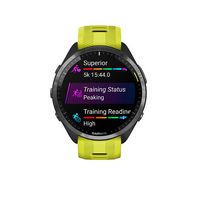 Garmin - Forerunner 965 GPS Smartwatch 47 mm Fiber-reinforced polymer - Titanium/Black - Left View