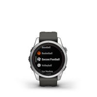Garmin - fenix 7S Pro Solar GPS Smartwatch 42 mm Fiber-reinforced polymer - Silver - Left View