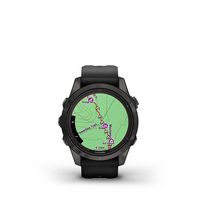 Garmin - fenix 7S Pro Sapphire Solar GPS Smartwatch 42 mm Fiber-reinforced polymer - Carbon Gray ... - Left View