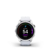 Garmin - epix Pro (Gen 2) Standard Edition 42mm Fiber-Reinforced Polymer - Silver with Whitestone... - Left View