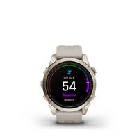 Garmin - epix Pro (Gen 2) Sapphire Edition 42mm Fiber-Reinforced Polymer - Soft Gold with Light S... - Left View