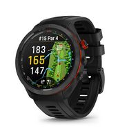 Garmin - Approach S70 GPS Smartwatch 47mm Ceramic - Black Ceramic Bezel with Black Silicone Band - Left View