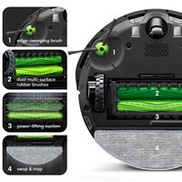 iRobot Roomba Combo i5 Robot Vacuum and Mop - Woven Neutral - Left View