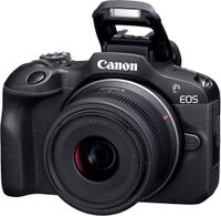 Canon - EOS R100 4K Video Mirrorless Camera with RF-S18-45mm f/4.5-6.3 IS STM Lens - Black - Left View