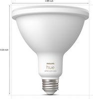 Philips - Hue PAR38 100W Smart LED Bulb (2-Pack) - White and Color Ambiance - Left View