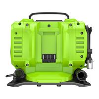 Greenworks - 24 Volt Battery Powered 160-PSI Inflator with 2.0 Ah USB-C Battery & Charger - Green - Left View