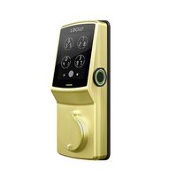 Lockly - Secure Pro Smart Lock Wi-Fi Replacement Deadbolt with 3D Biometric Fingerprint/Keypad/Vo... - Left View