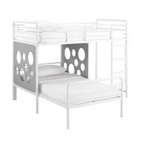 Walker Edison - Modern L-Shape Twin Bunk Bed - White - Left View