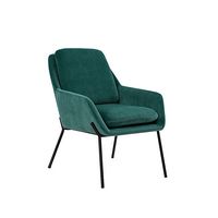 Walker Edison - Glam Accent Chair - Teal - Left View