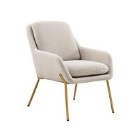 Walker Edison - Glam Accent Chair - Cream - Left View