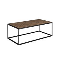 Walker Edison - Modern Parquet Rectangular Coffee Table - Parquet Veneer - Left View