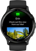 Garmin - Venu 3 GPS Smartwatch 45 mm Fiber-reinforced polymer - Stainless Steel and Black - Left View