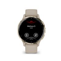 Garmin - Venu 3S GPS Smartwatch 41 mm Fiber-reinforced polymer - Stainless Steel and French Gray - Left View