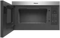 Whirlpool - 1.1 Cu. Ft. Over-the-Range Microwave with Flush Built-in Design - Stainless Steel - Left View