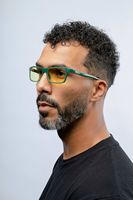 GUNNAR - Vertex  Computer Glasses with Blue Light Reduction , Clear Lenses - Moss - Left View