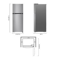 LG - 11.1 Cu Ft Top-Freezer Refrigerator - Stainless Steel Look - Left View