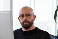 GUNNAR - Pendleton  Computer Glasses with Blue Light Reduction , Amber Lenses - Slate - Left View