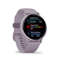 Garmin - vívoactive 5 GPS Smartwatch 42 mm Fiber-reinforced polymer - Metallic Orchid Aluminum an... - Left View