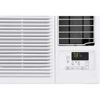 LG - 570 Sq. Ft 12,200 BTU Window Mounted Air Conditioner with 11,200 BTU Heater - White - Left View