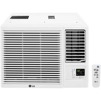 LG - 18,000 BTU 230V Window-Mounted Air Conditioner with 12,000 BTU Supplemental Heat Function - ... - Left View