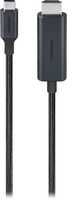 Insignia™ - 6’ 8K Ultra HD USB-C to HDMI 2.1 Braided Cable - Black - Left View