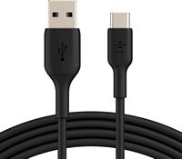 Belkin - BoostCharge USB-C to USB-A Cable 6.6ft - Black - Left View