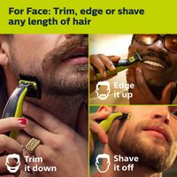 Philips Norelco - OneBlade 360 Blade Replacement Blades - Black - Left View