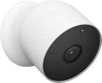 Google - Nest Cam 3 Pack Indoor/Outdoor Wire Free Security Cameras - Snow - Left View