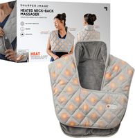 Sharper Image - Heated Neck Back Massager Weighted Wrap - Gray - Left View