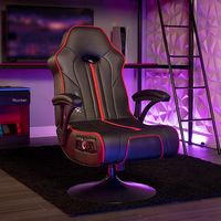 X Rocker - Torque Bluetooth Audio Pedestal Gaming Chair with Subwoofer and Vibration - Black - Left View